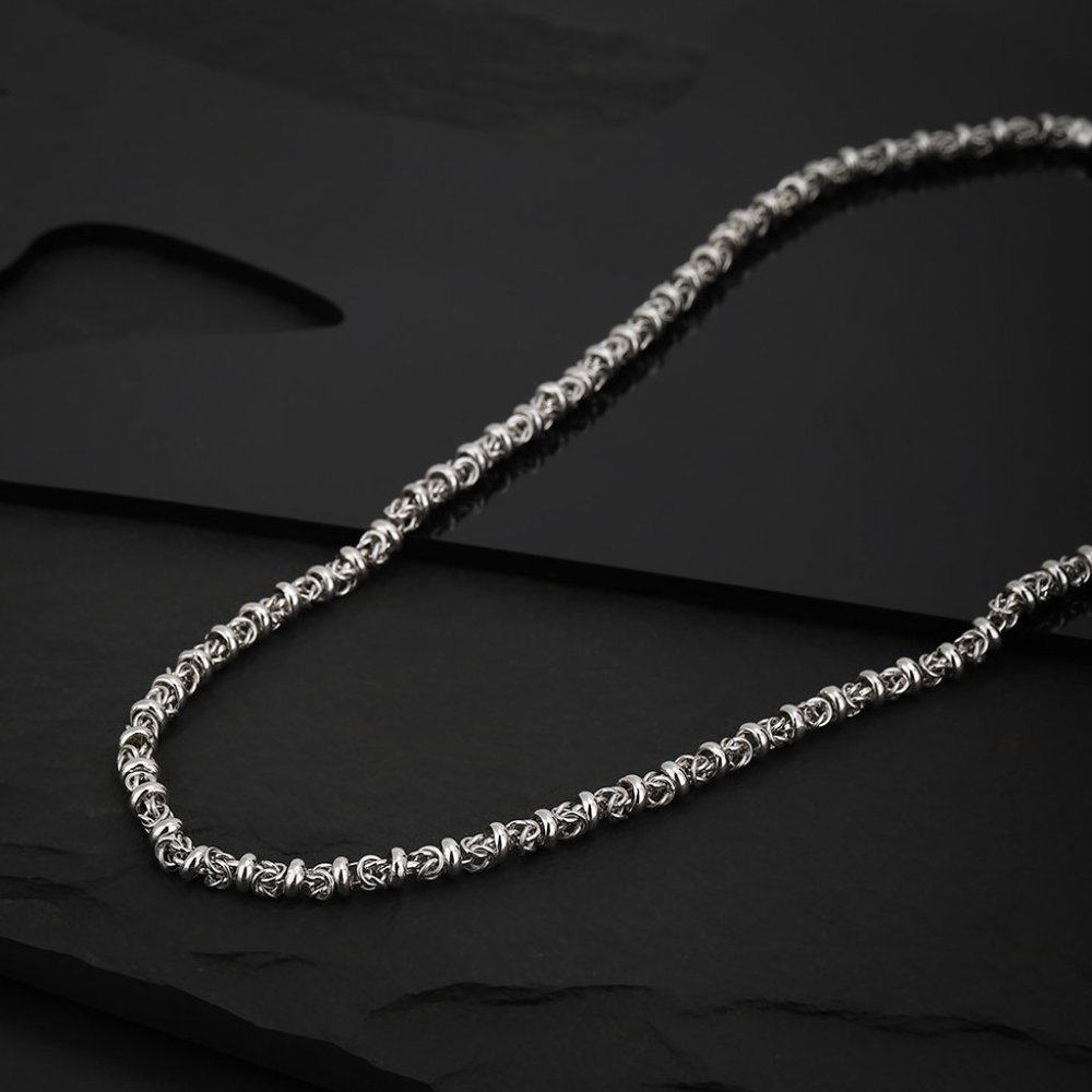 Vanbelle Sterling Silver Jewelry  Handmade Byzantine Chain Necklace - Picture 5 of 5